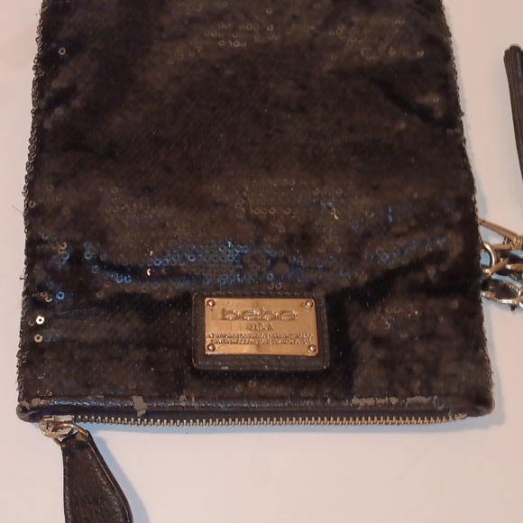 Bebe Black Sequin Wristlet - Picture 6 of 9